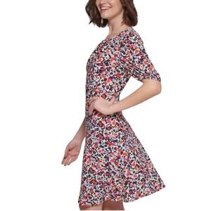 Tommy Hilfiger Women Midi Empire Dress Sz 6 Floral Easter‎ Office Preppy
